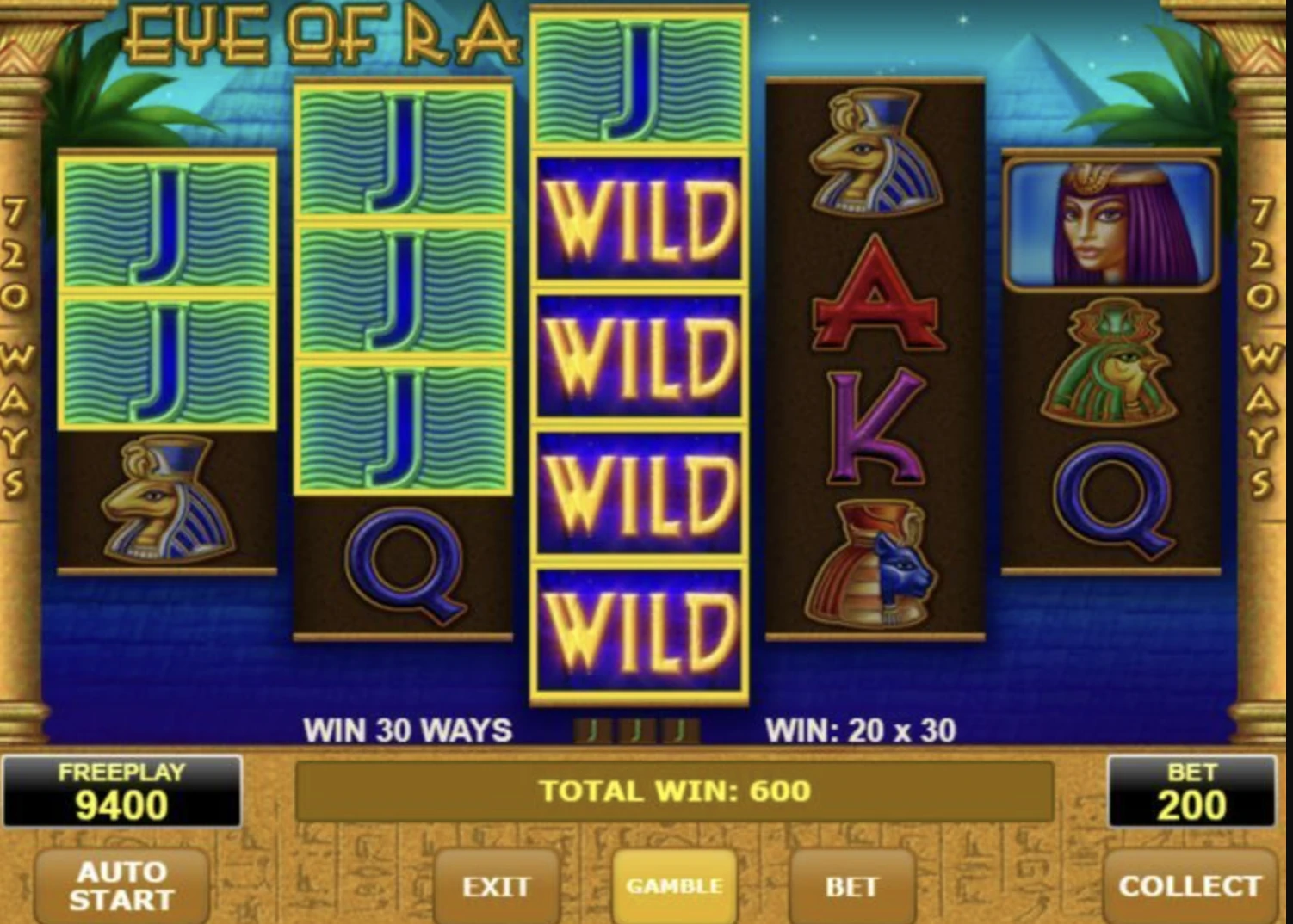 How to play Eye of Ra for real money